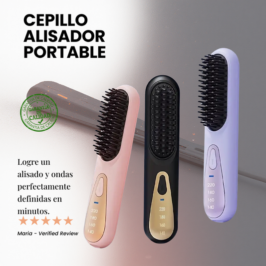 Cepillo Alisador Inalámbrico Recargable